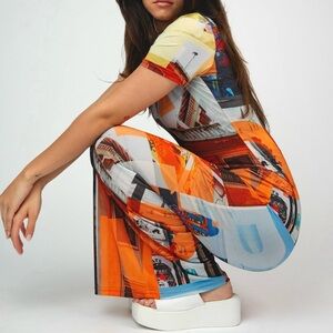 Peppermayo Mesh Maxi Dress - PM Film Graphic.